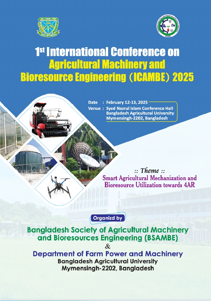 1st International Conference on Agricultural Machinery and Bio-resource Engineering will be held on 12-13 February 2025