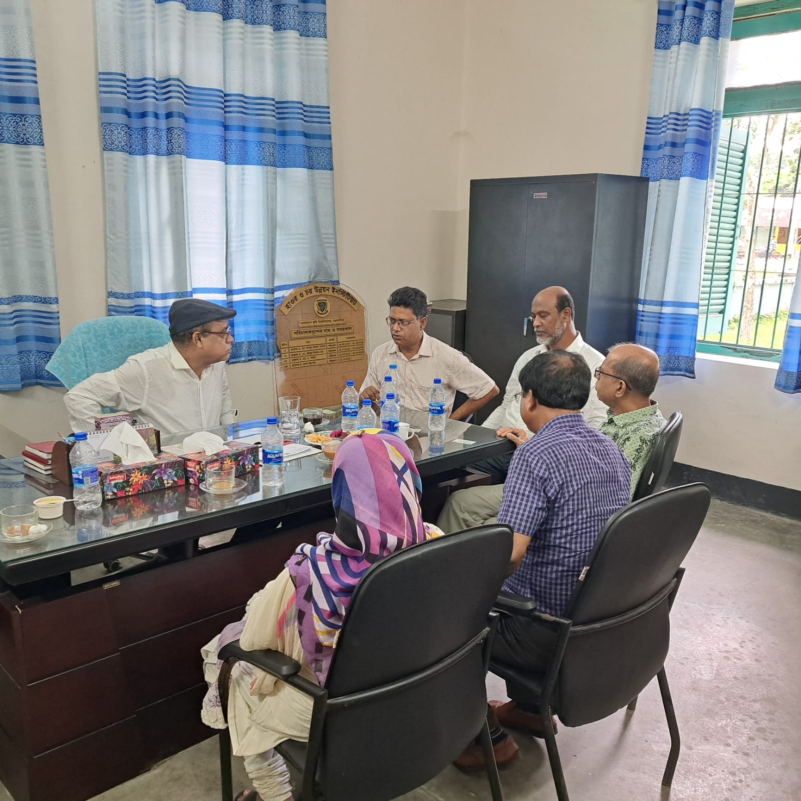 Honourable Vice Chancellor Professor Dr. Emdadul Haque Chowdhury visited the Haor and Char Development Institute (HCDI) Office