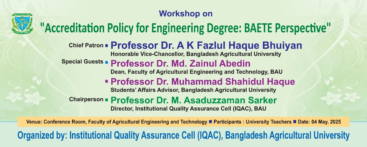 Workshop on Accreditation Policy for Engineering Degree: BAETE Perspective held on 4-May-2025